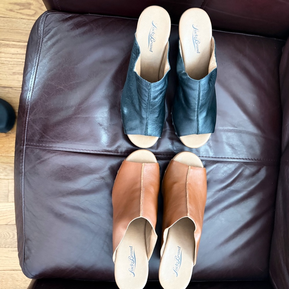 Lucky Brand Black and Brown Wedges. Only worn a couple of times. - Picture 3 of 7